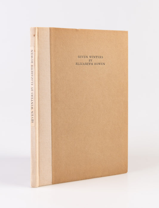 First edition of Seven Winters by Elizabeth Bowen, one of 450 copies, inscribed by the author.