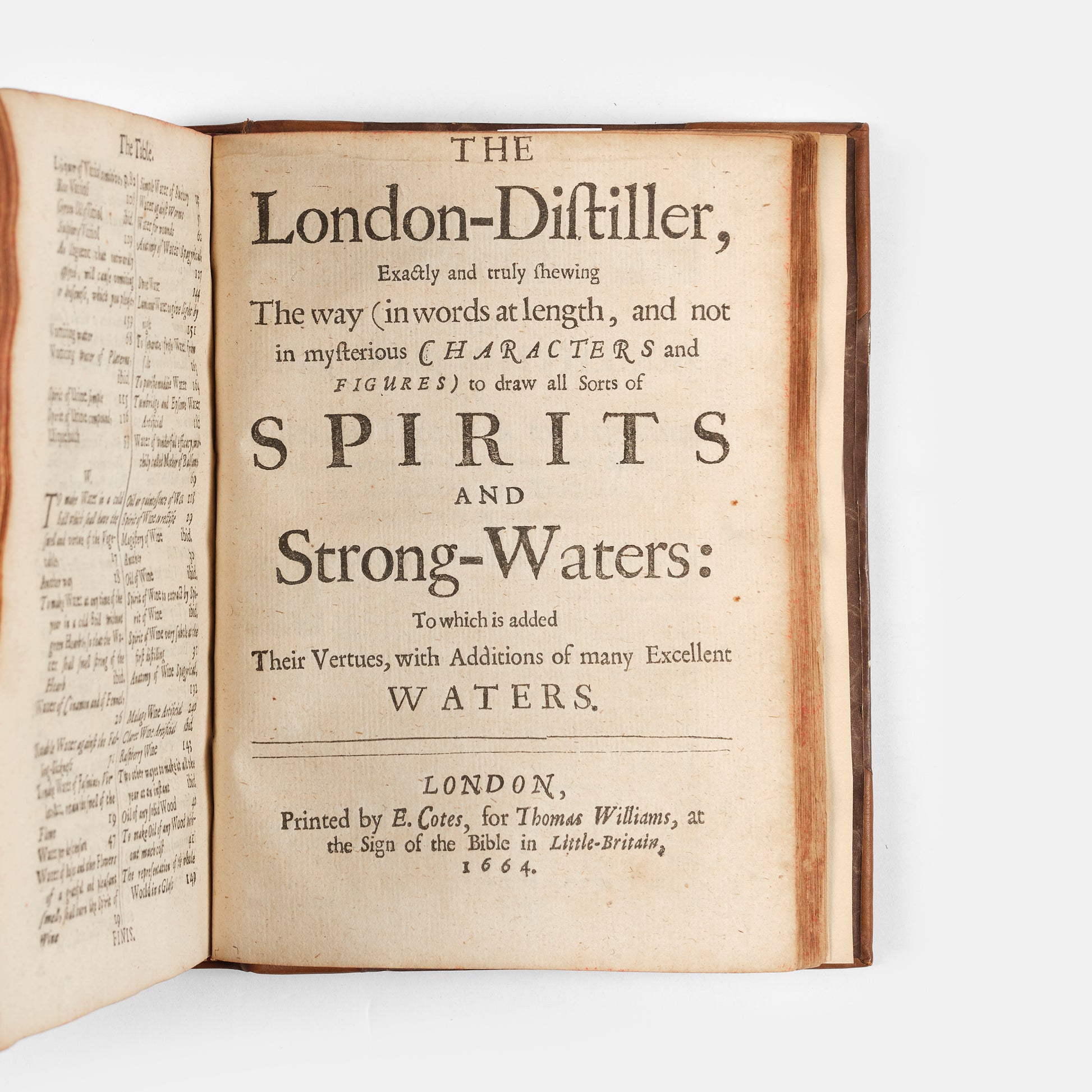 The enlarged third edition of physician John French's work on the distillation of pharmaceuticals, The Art of Distillation, with numerous woodcut illustrations, 1664.