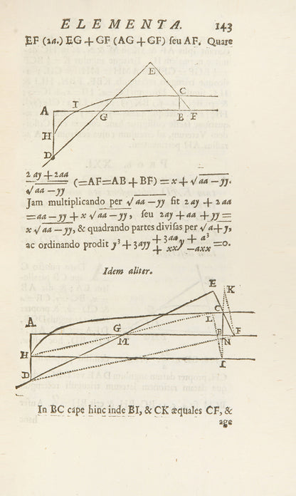 The first edition of Arithmetica Universalis, Isaac Newton's most read and republished mathematical work, edited by William Whiston and published in 1707.