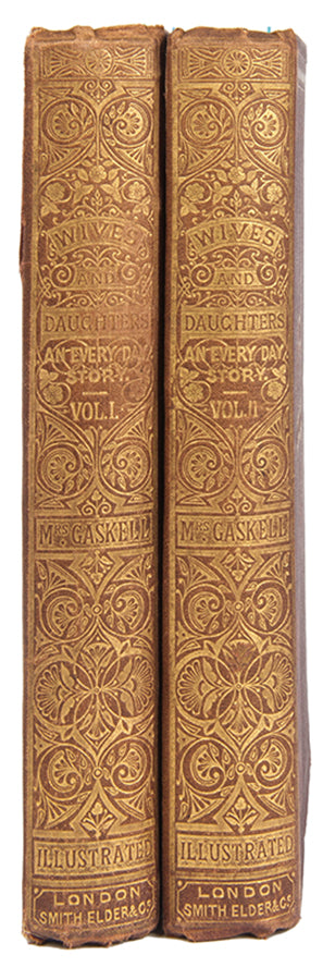 First edition of Wives and Daughters by Elizabeth Gaskell, the story of Molly Gibson and her love for Roger Hamley, the last chapter completed by Frederick Greenwood