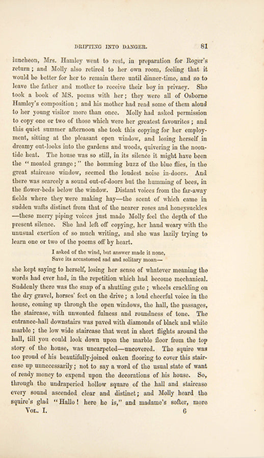 First edition of Wives and Daughters by Elizabeth Gaskell, the story of Molly Gibson and her love for Roger Hamley, the last chapter completed by Frederick Greenwood