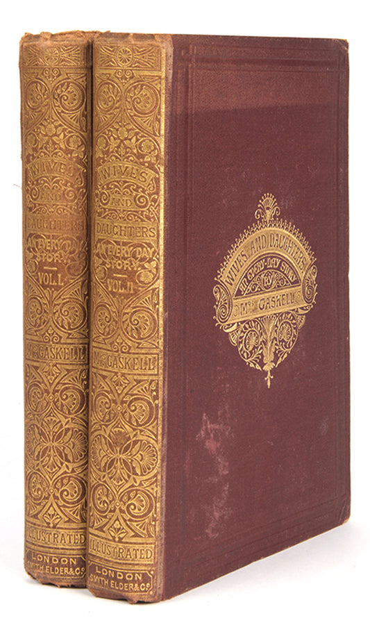First edition of Wives and Daughters by Elizabeth Gaskell, the story of Molly Gibson and her love for Roger Hamley, the last chapter completed by Frederick Greenwood