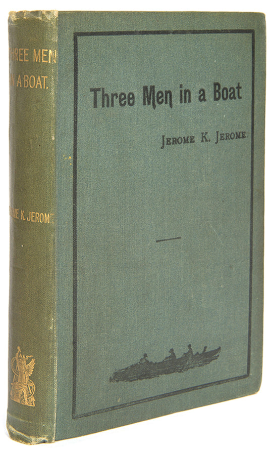 First edition, first printing of Three Men in a Boat by Jerome K. Jerome, with the author's clipped signature.