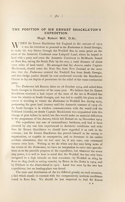 First editions of two articles relating to the Endurance expedition from April and May of 1916. 