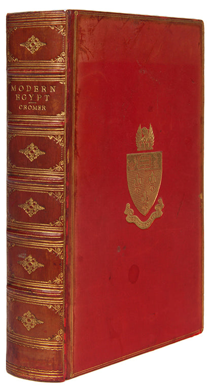 A smart prize binding copy of The Earl of Cromer's Modern Egypt, a sweeping work covering the history of Egypt and British involvement from 1876 to 1907, written by one of the key British protagonists.
