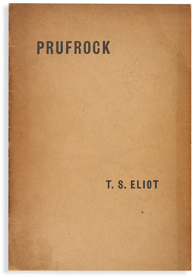 First edition of Prufrock by T.S. Eliot, Fanny Wadsworth's copy.