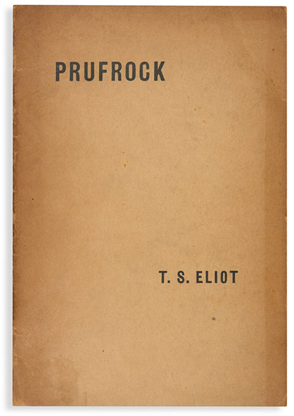 First edition of Prufrock by T.S. Eliot, Fanny Wadsworth's copy.