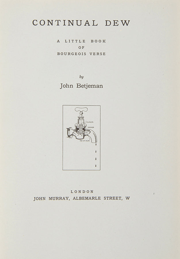 First edition of Continual Dew by John Betjeman. 