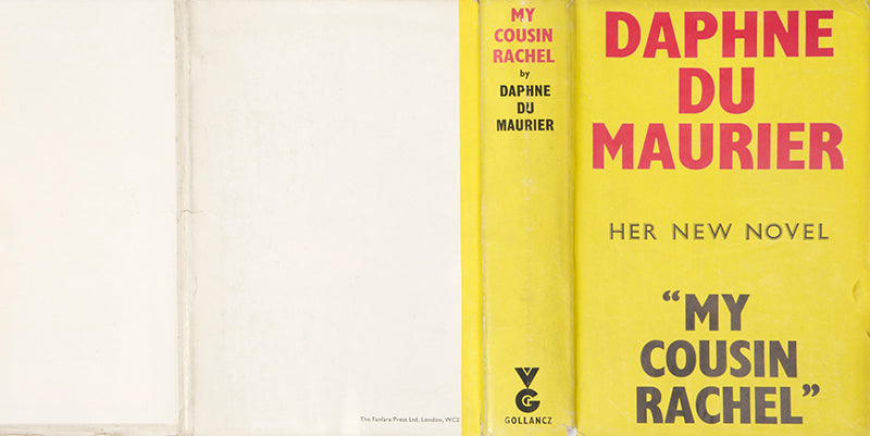 A first edition of My Cousin Rachel by Daphne Du Maurier, a Gothic cliff-hanger of a tale steeped in mystery and intrigue about the eponymous widow, Rachel