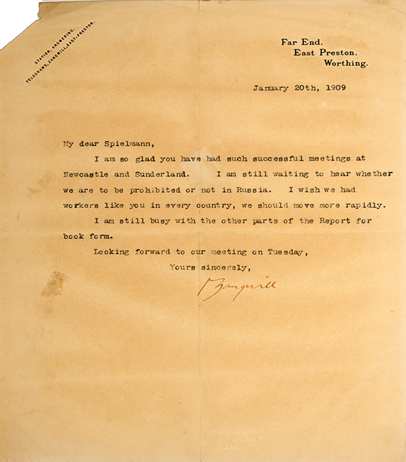 A collection of more than 20 items of Zionist and Israeli ephemera, including autograph letters, documents and envelopes.