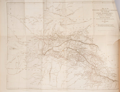 First edition of Wiliam Moorcroft's Travels in the Himalayan provinces of Hindustan and the Panjab, his scarce classic recounting his travels through the Punjab, Kashmir, and Afghanistan.