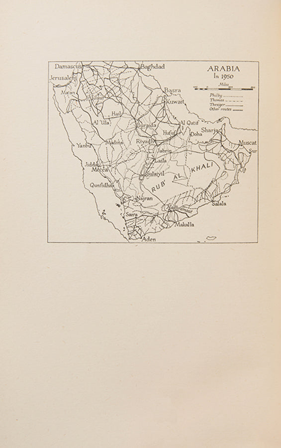 Finely bound first edition of Harry St. John Philby's Arabian Jubilee, the first full-length biography of King Saud.