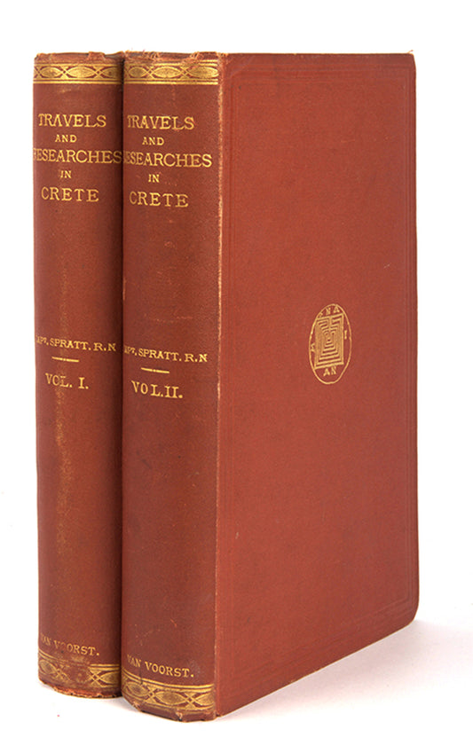 First edition of Spratt's Travels and Researches in Crete, one of the most important accounts of the island. 