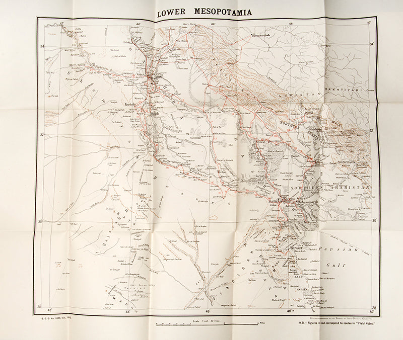 Second enlarged edition of the General Staff Field Notes of Medopotamia printed in Calcutta in 1917.