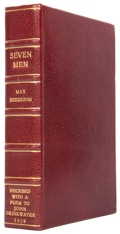 First edition of Seven Men by Max Beerbohm, inscribed by the author with original poem.