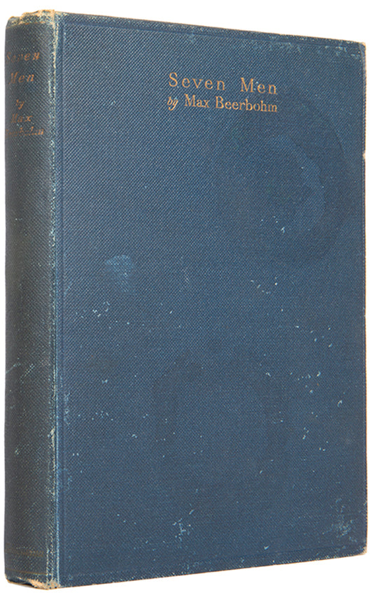 First edition of Seven Men by Max Beerbohm, inscribed by the author with original poem.
