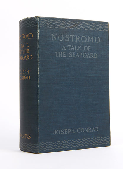 The first edition of Joseph Conrad's novel Nostromo, the first printing with p.187 mispaginated 871.