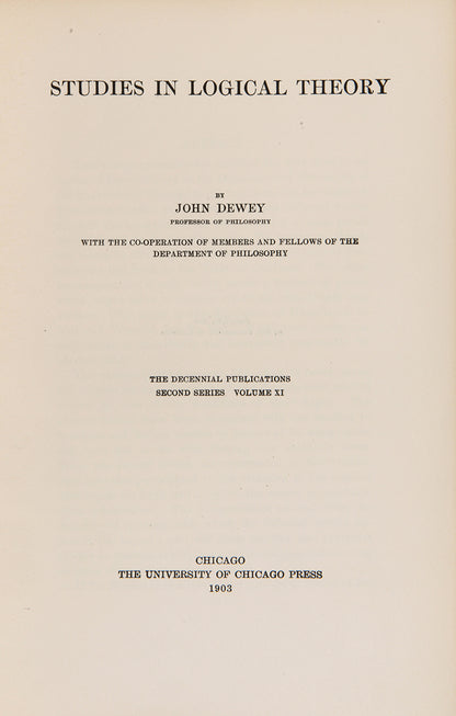 Studies in Logical Theory.