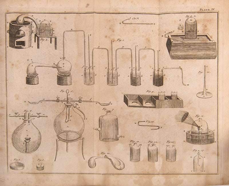 Third English language edition of Antoine Lavoisier's Traité Élémentaire de Chemie (Elements of Chemistry), Dr. Oliver Sack's copy, with his octopus bookplate.