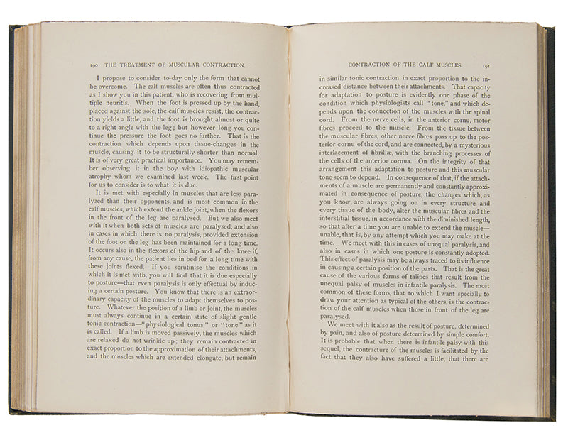 First collected edition of William Gowers' Clinical Lectures on Diseases of the Nervous System. Presentation copy inscribed by the author.