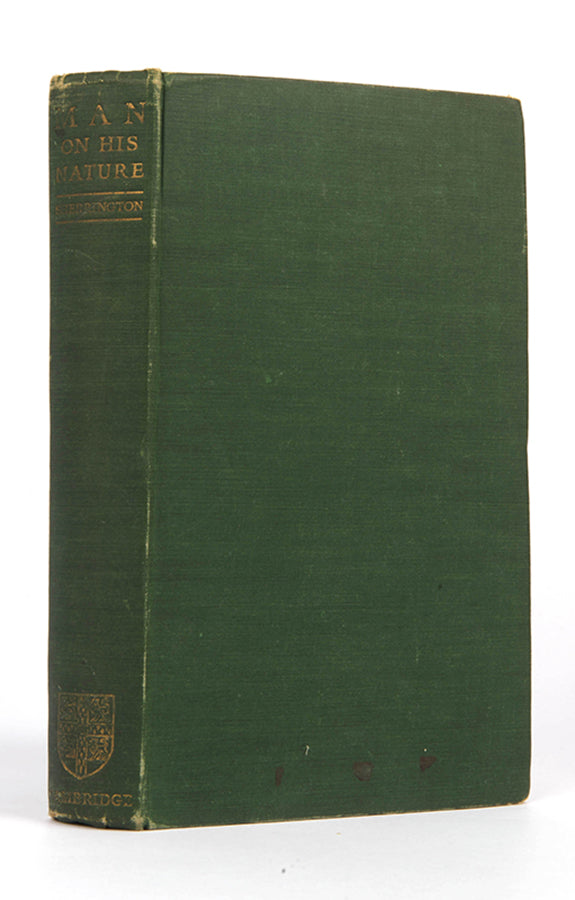 First edition of Man on His Nature by Charles Sherrington, neurologist Oliver Sacks's copy, with his notes and bookplate.