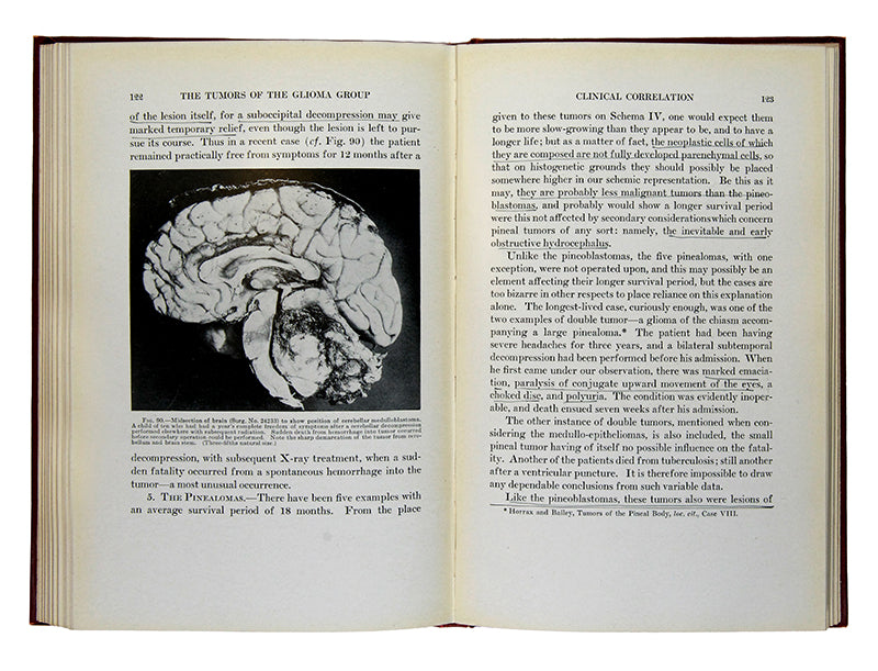 First edition of A Classification of the Tumors of the Glioma Group by pioneering neurosurgeons Percival Bailey and Harvey Cushing.