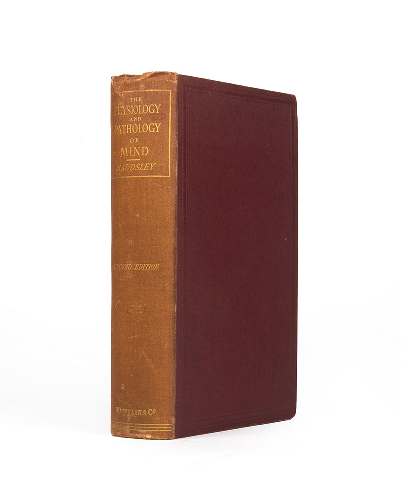 Second edition of the important Victorian psychiatric book The Physiology and Pathology of Mind by Henry Maudlsey, Oliver Sacks's copy with his octopus bookplate.