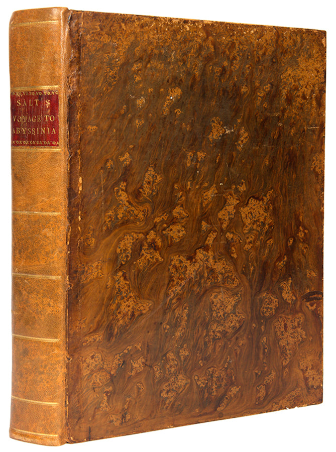 First edition of Henry Salt's A Voyage to Abyssinia, the largest treatment of Ethiopia since Bruce's <em>Travels</em> twenty-five years prior, and includes one of the earliest depictions of indigenous hippo hunting.