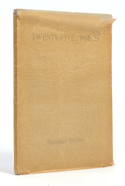 First edition of Twenty-Five Poems by Marsden Hartley, signed by the author.
