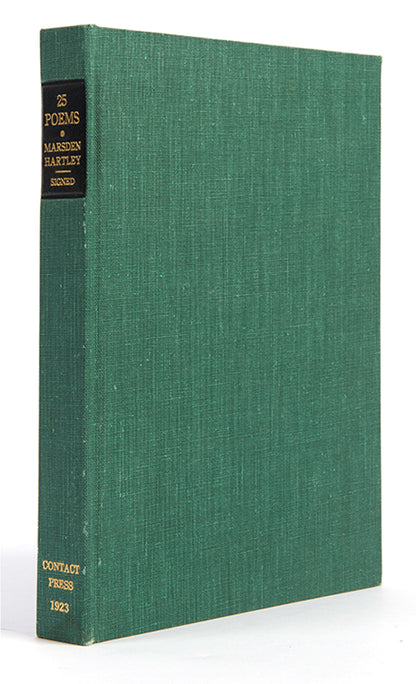 First edition of Twenty-Five Poems by Marsden Hartley, signed by the author.