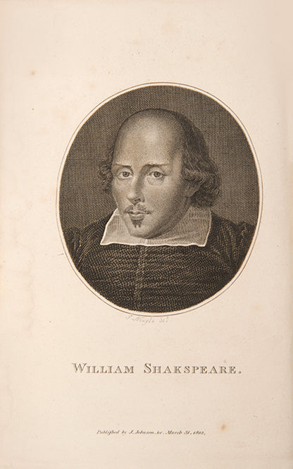 A charming set of Shakespeare's plays in full contemporary marbled calf, with both Johnson's and Pope's prefaces, and Malone's Historical Account of the English Stage.