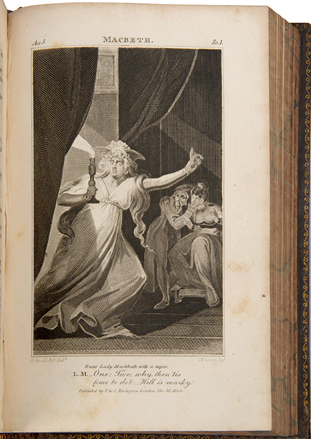 A charming set of Shakespeare's plays in full contemporary marbled calf, with both Johnson's and Pope's prefaces, and Malone's Historical Account of the English Stage.