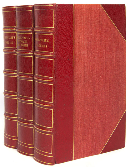The Comedies, Tragedies, Histoires and Peoms of Willam Shakespeare, 1925, each with a glossary at the rear, very handsome and readable