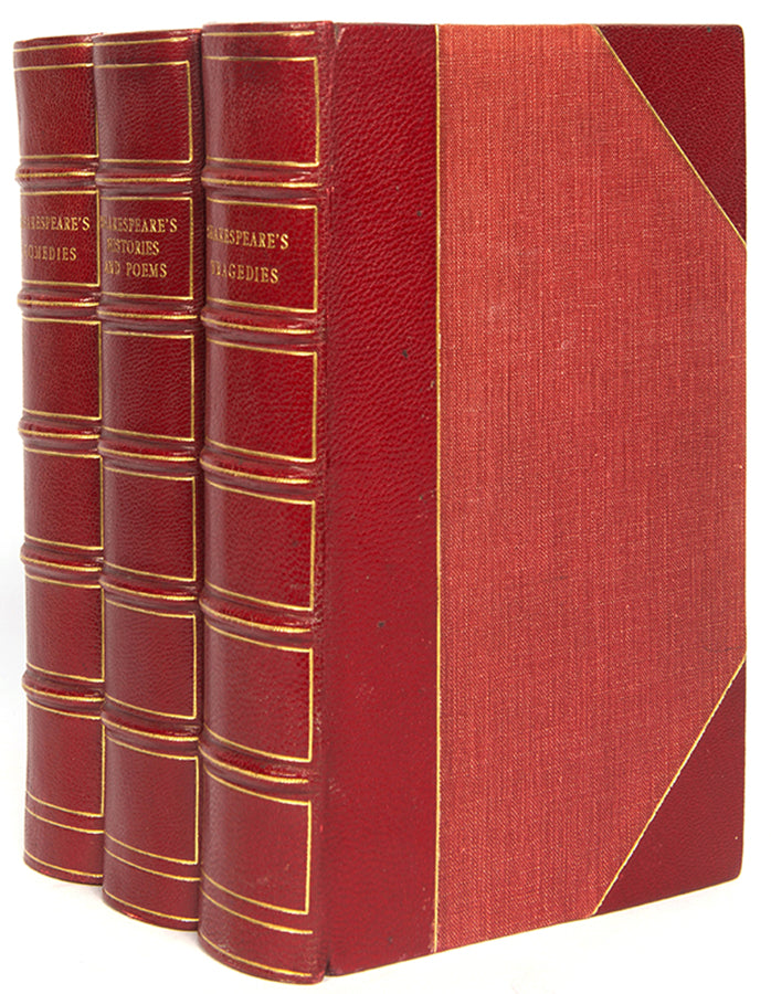 The Comedies, Tragedies, Histoires and Peoms of Willam Shakespeare, 1925, each with a glossary at the rear, very handsome and readable