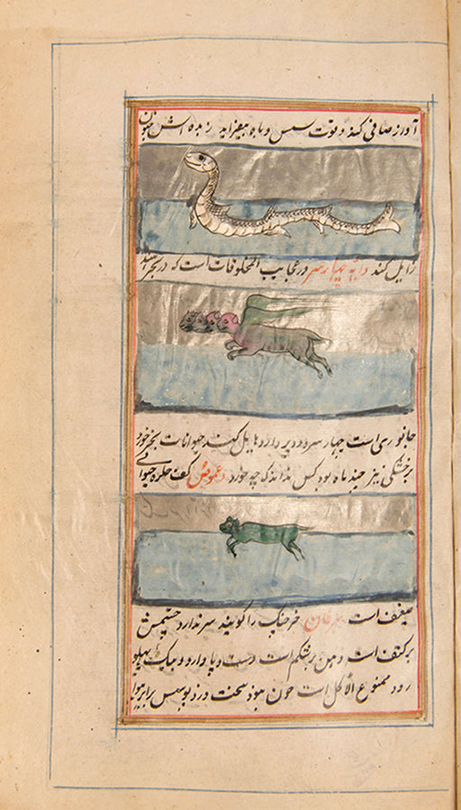 A compilation manuscript containing text from Aufi and Qazvini, India, late 19th century.