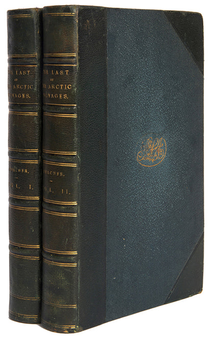 First edition of Edward Belcher's The Last of the Arctic Voyages. Belcher's voyage was the last officially sent in search of Sir John Franklin, who disappeared during an Arctic expedition in 1845.