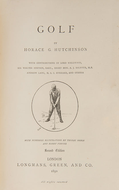 Horace Hutchinson's classic history and guide to the game of golf, published as part of The Badminton Library series of sporting title