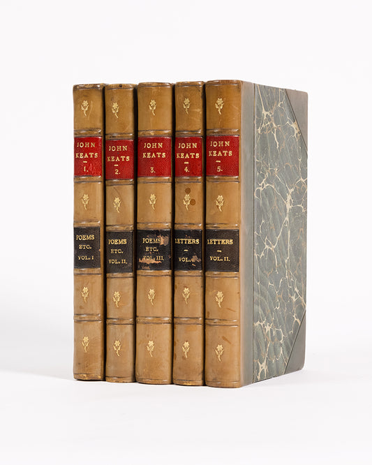 A finely bound collection of John Keats' Complete Works published by Gowans & Gray. 