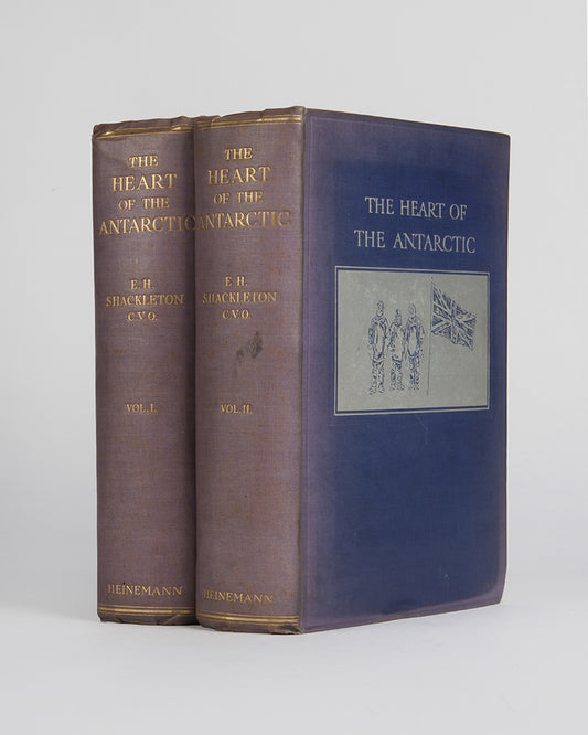 First edition of Shackleton's The Heart of the Antarctic, Shackleton's account of the British Antarctic Expedition of 1907-9, known today as the Nimrod expedition.