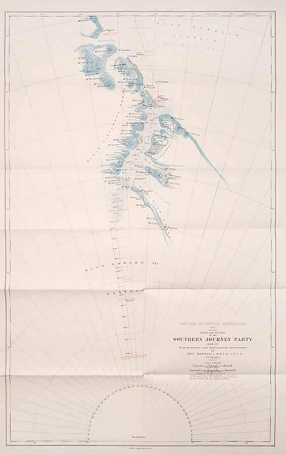 First edition of Shackleton's The Heart of the Antarctic, Shackleton's account of the British Antarctic Expedition of 1907-9, known today as the Nimrod expedition.