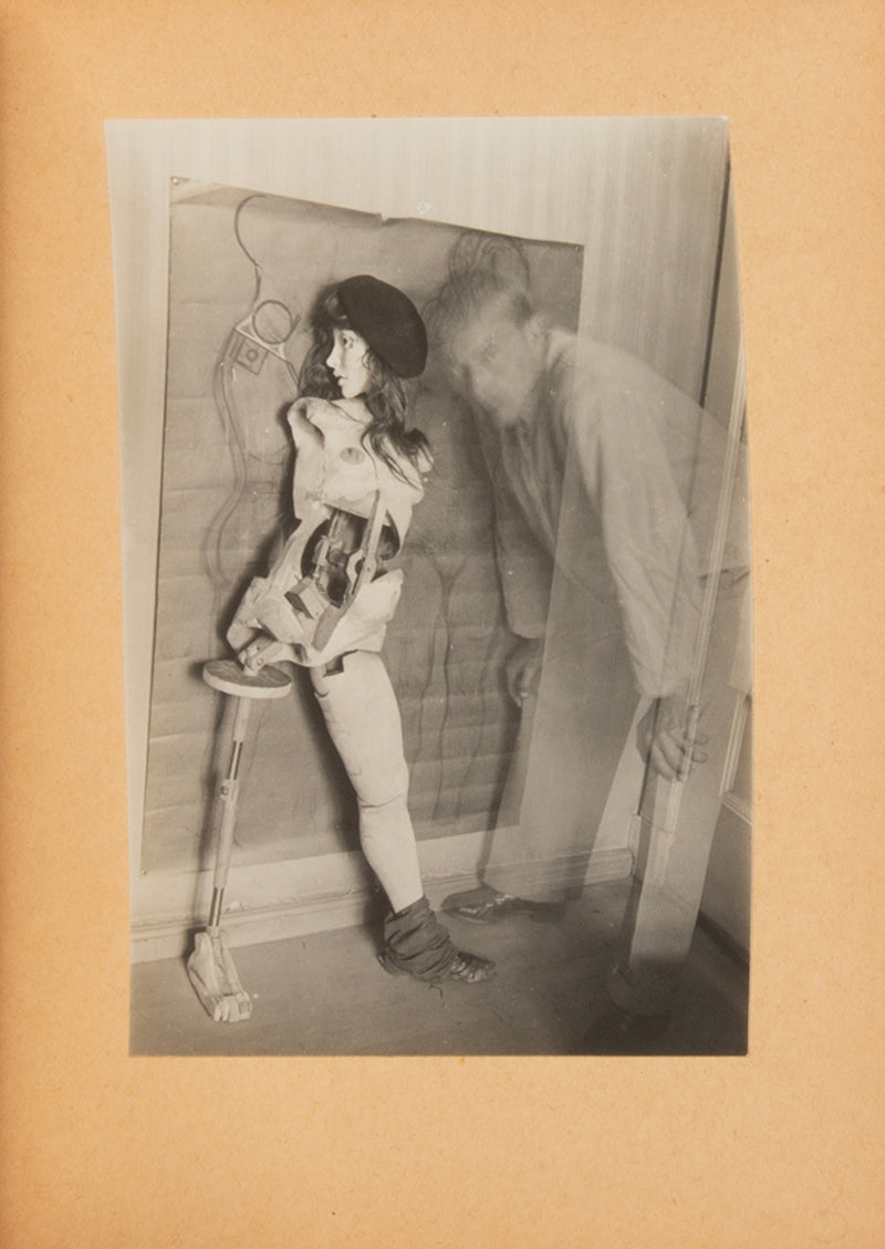 La Poupee evolved out of a series of events in Hans Bellmer's personal life: his cousin, Ursula Naguschewski moving from Kassel to Berlin in 1932, his attendance of a performance of Jacques Offenbach'sTales of Hoffmann, and his mother shipping him his old toys. 