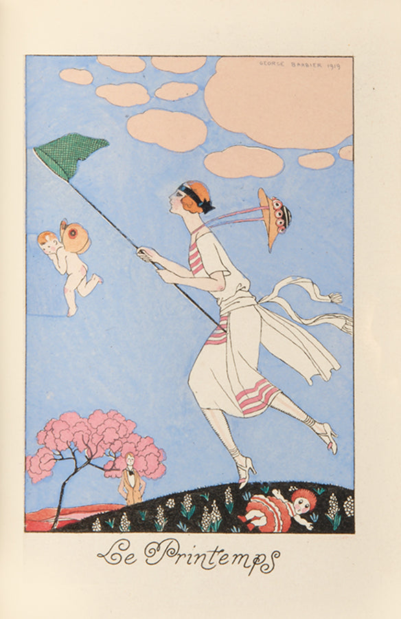 A fine, complete set of La Guirlande des Mois by George Barbier which, although published in a small format due to wartime austerity, is nevertheless extremely luxurious