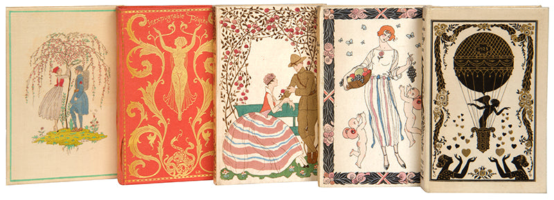 A fine, complete set of La Guirlande des Mois by George Barbier which, although published in a small format due to wartime austerity, is nevertheless extremely luxurious