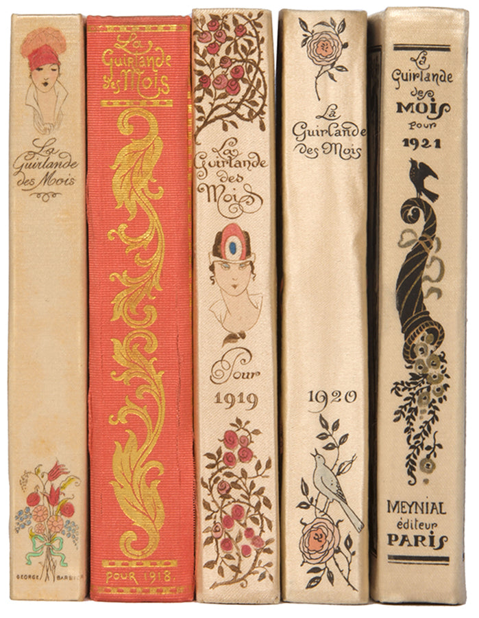 A fine, complete set of La Guirlande des Mois by George Barbier which, although published in a small format due to wartime austerity, is nevertheless extremely luxurious