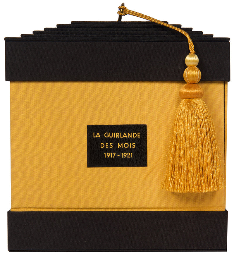 A fine, complete set of La Guirlande des Mois by George Barbier which, although published in a small format due to wartime austerity, is nevertheless extremely luxurious