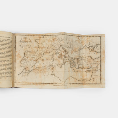 A smart five volume set of Adam Ferguson's History of the Progress and Termination of the Roman Republic, illustrated with 6 folding engraved maps
