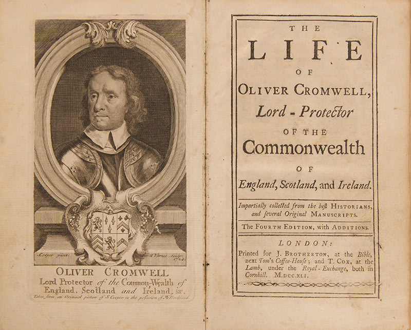 An early edition of Isaac Kimber's Life of Oliver Cromwell, who served as Lord Protector of the Commonwealth of England from 1653 until his death in 1658