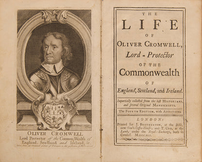 An early edition of Isaac Kimber's Life of Oliver Cromwell, who served as Lord Protector of the Commonwealth of England from 1653 until his death in 1658