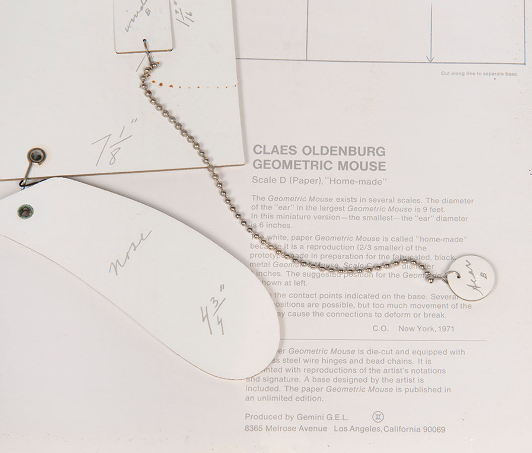 Claes Oldenburg, Geometric Mouse, Scale D, 1971, lithograph on die-cut cardboard, from an unlimited edition