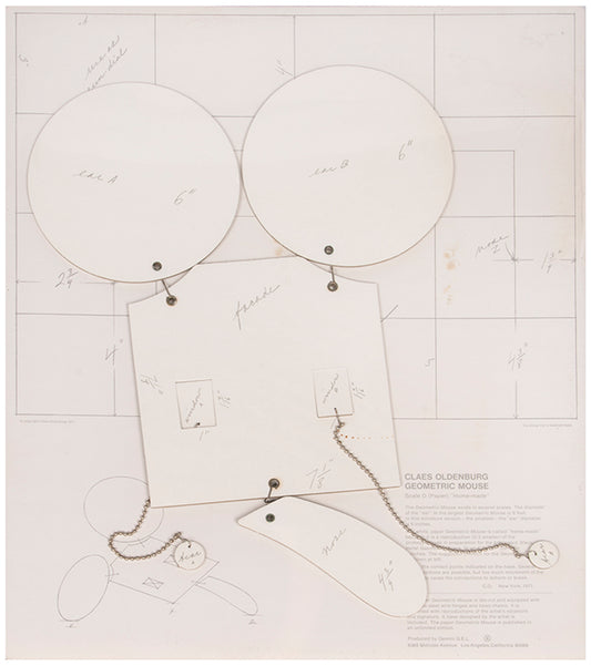 Claes Oldenburg, Geometric Mouse, Scale D, 1971, lithograph on die-cut cardboard, from an unlimited edition